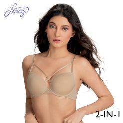 Ladies' 2 in 1 Molded Cup Bra, 92% Nylon, 8% Spandex
