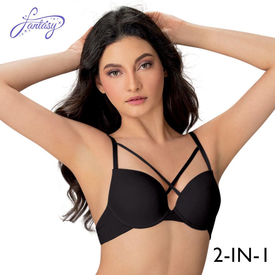 Ladies' 2 in 1 Molded Cup Bra, 92% Nylon, 8% Spandex Ladies' 2 in 1 Molded Cup Bra, 92% Nylon, 8% Spandex