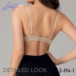 Ladies' 2 in 1 Molded Cup Bra, 92% Nylon, 8% Spandex