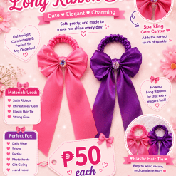 Hair tie with long tailed bows